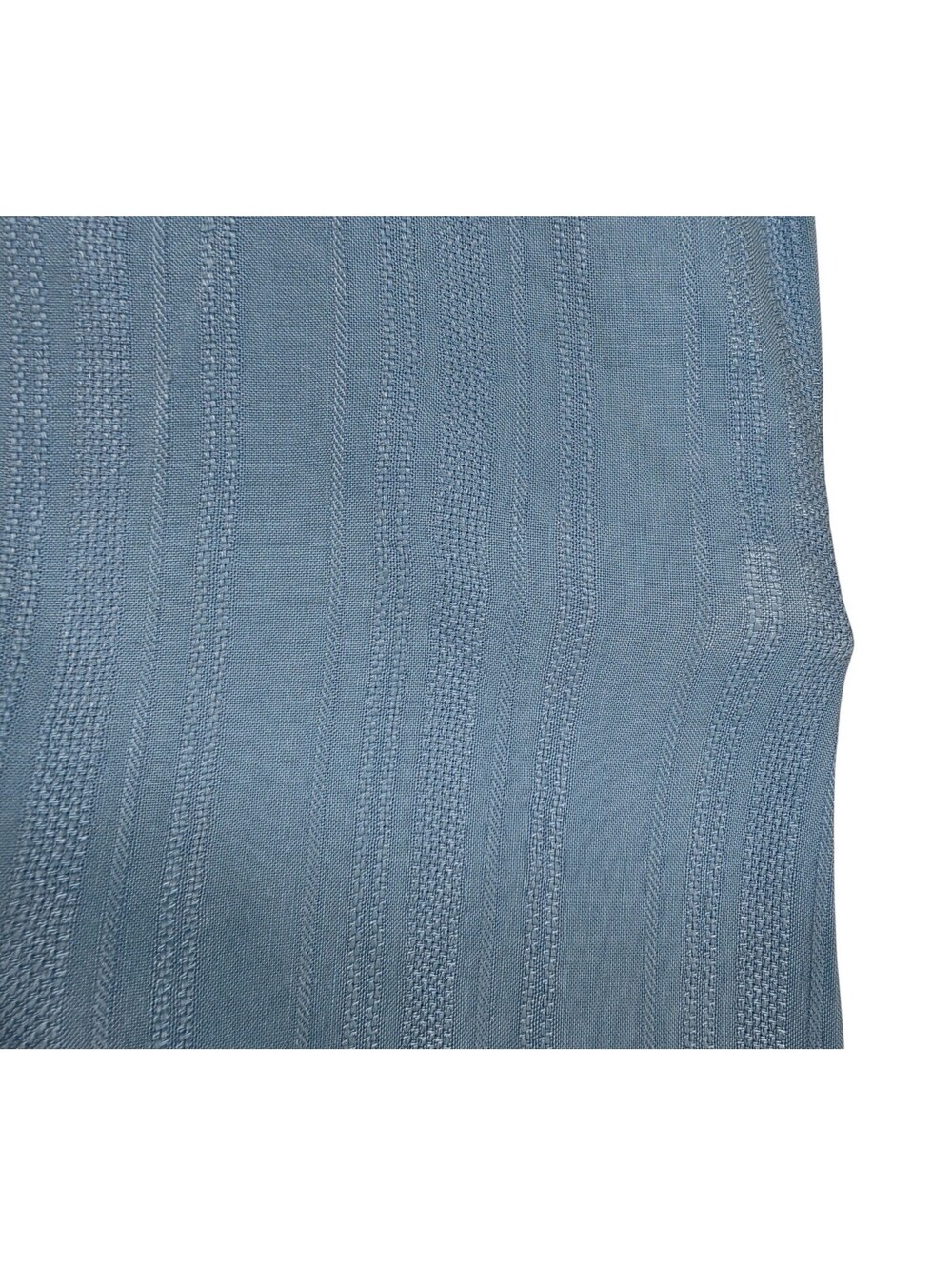 Caribbean Joe Resort Blue Linen Rayon Striped Mandarin Collar Shirt Men's Medium - Picture 13 of 13